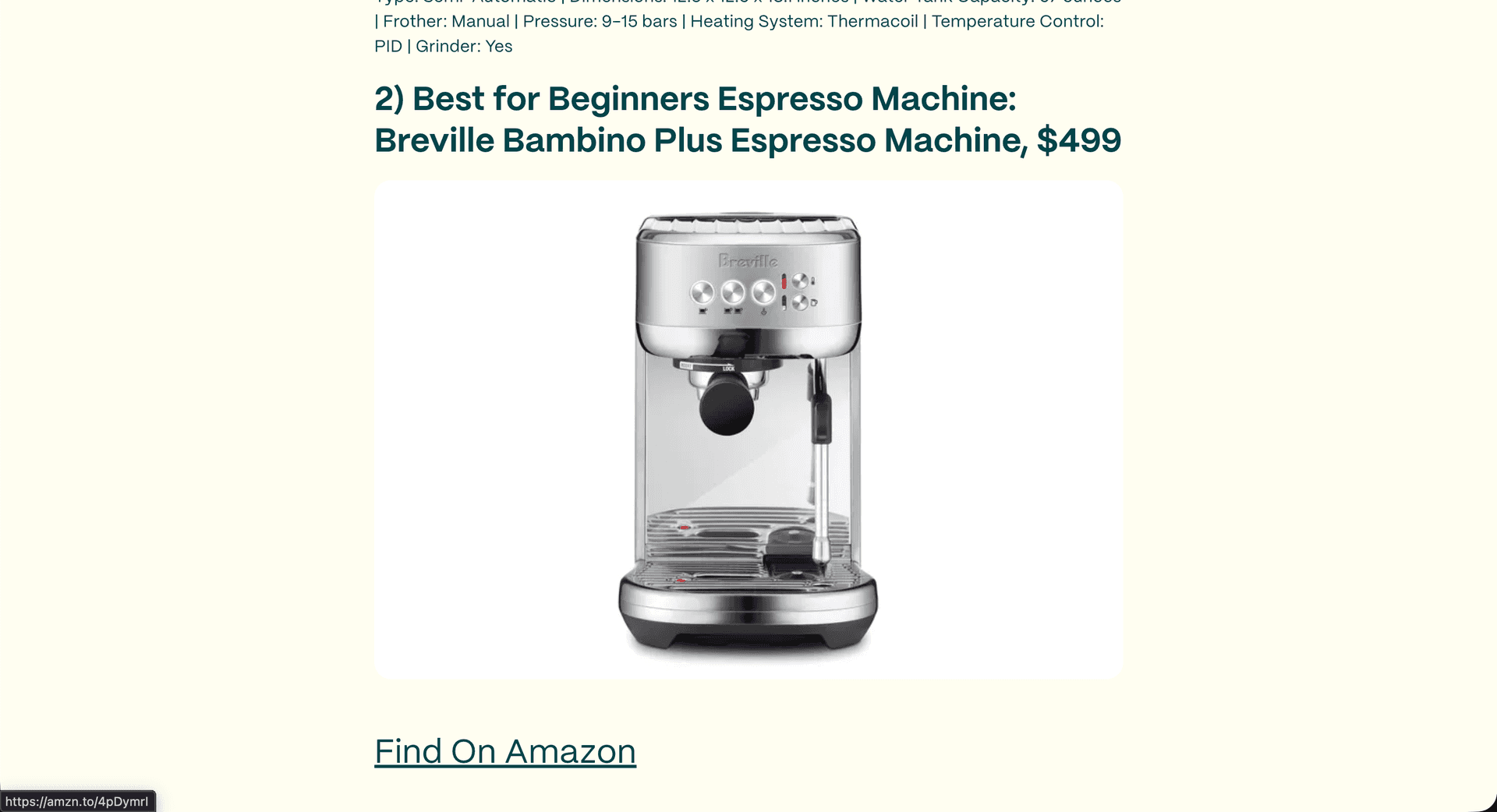 Best Espresso Machine image 2