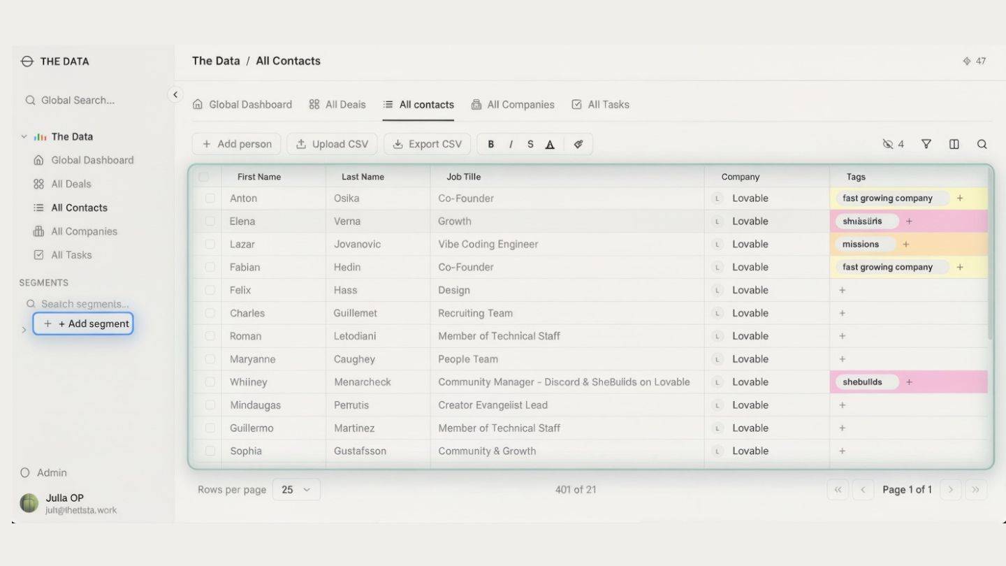 THE DATA - your personal CRM, reimagined image 2