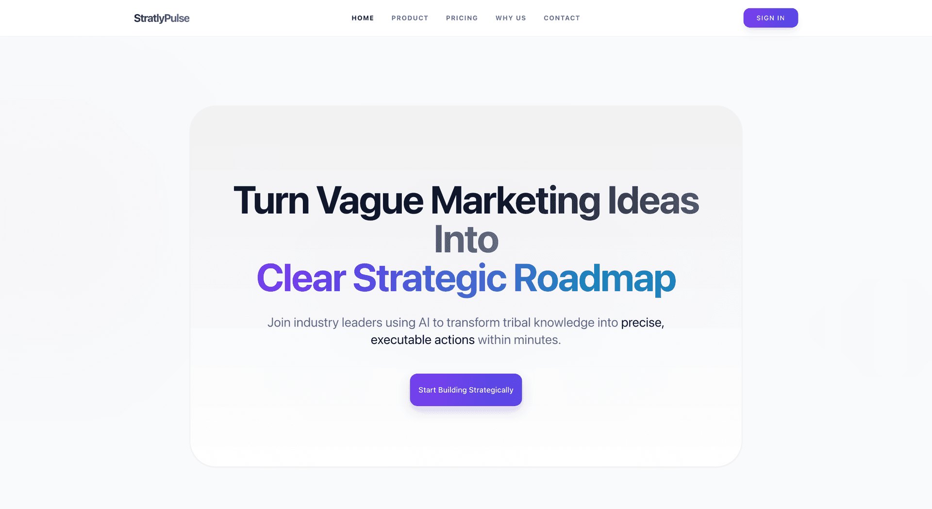 StratlyPulse — AI Strategy Intelligence image 1