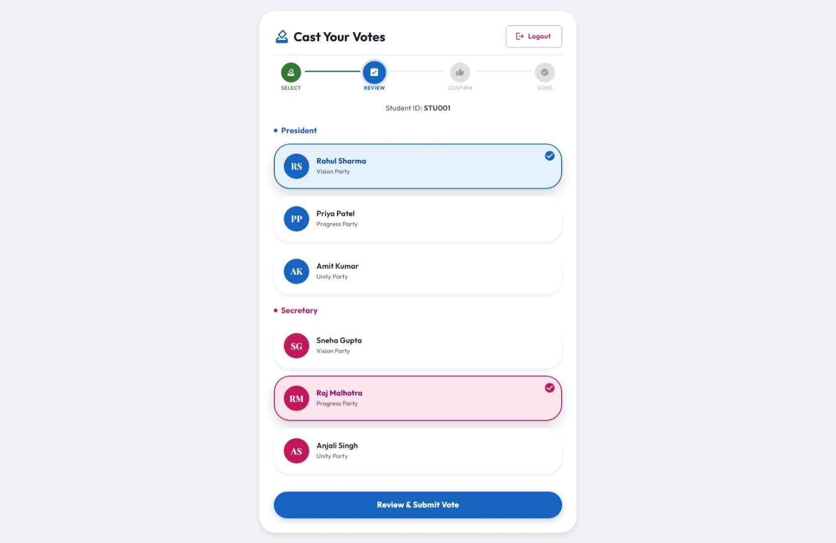 Online voting system image 1