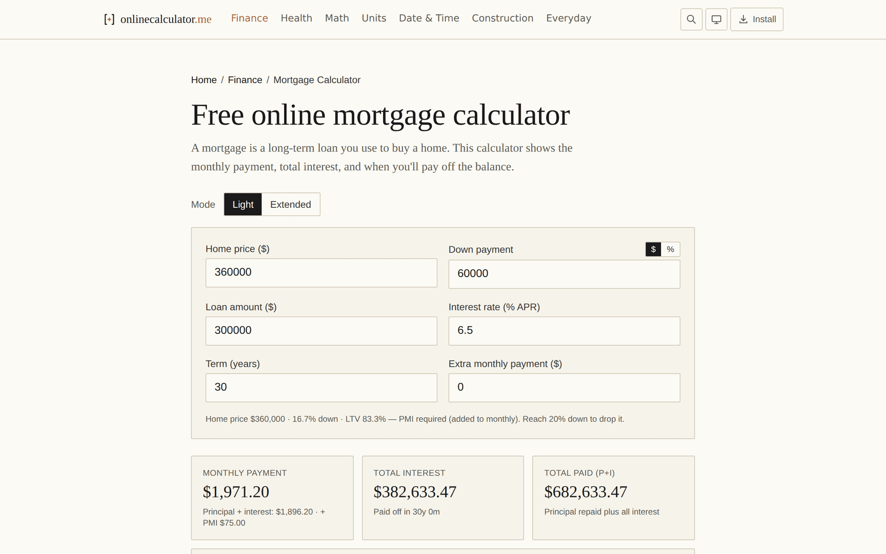 OnlineCalculator.me image 2
