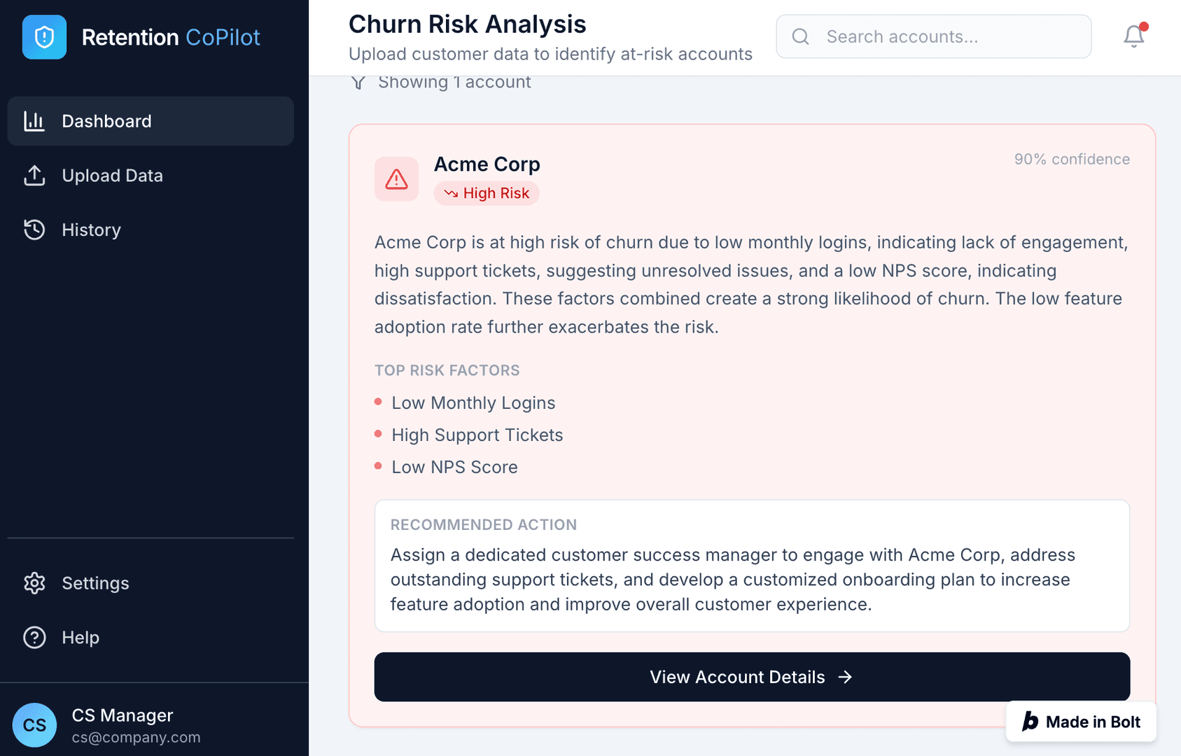 Client Retention AI CoPilot image 1