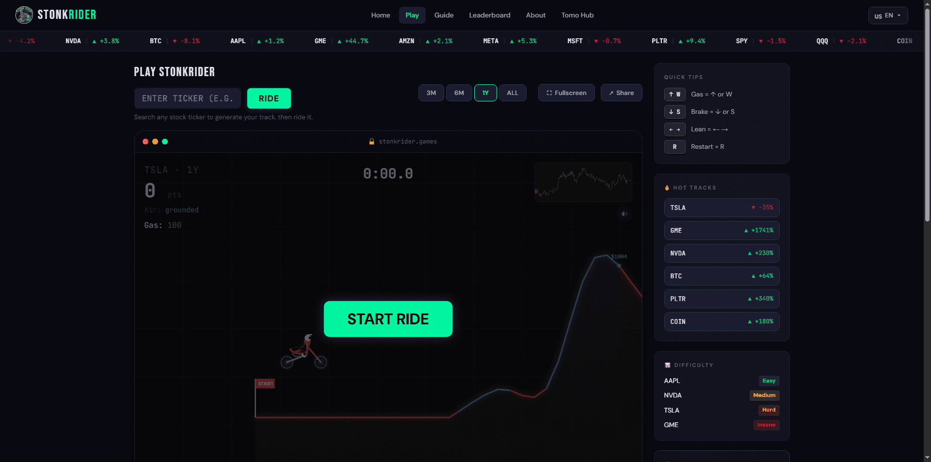 StonkRider — Ride Any Stock Chart image 3