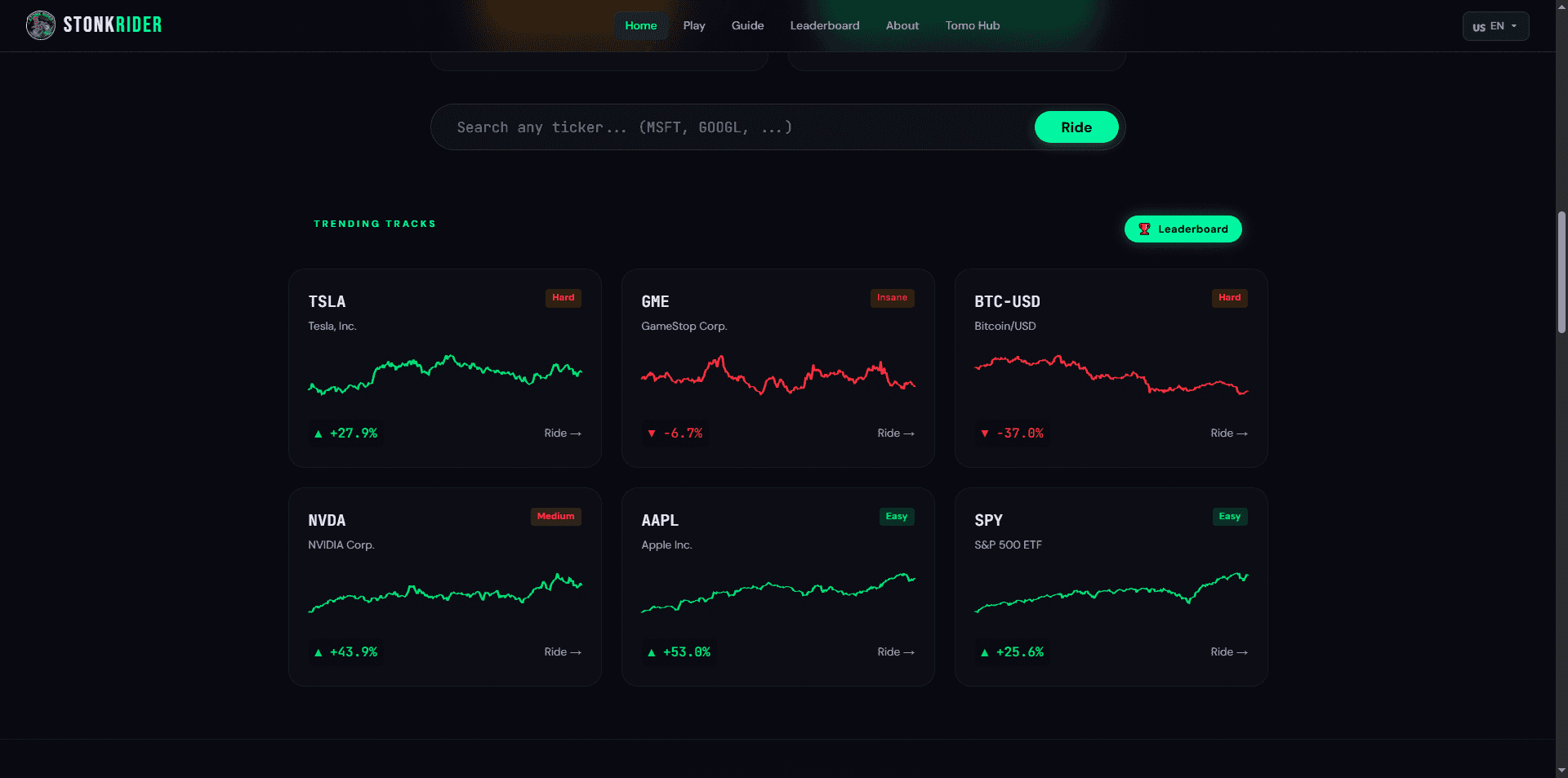 StonkRider — Ride Any Stock Chart image 4