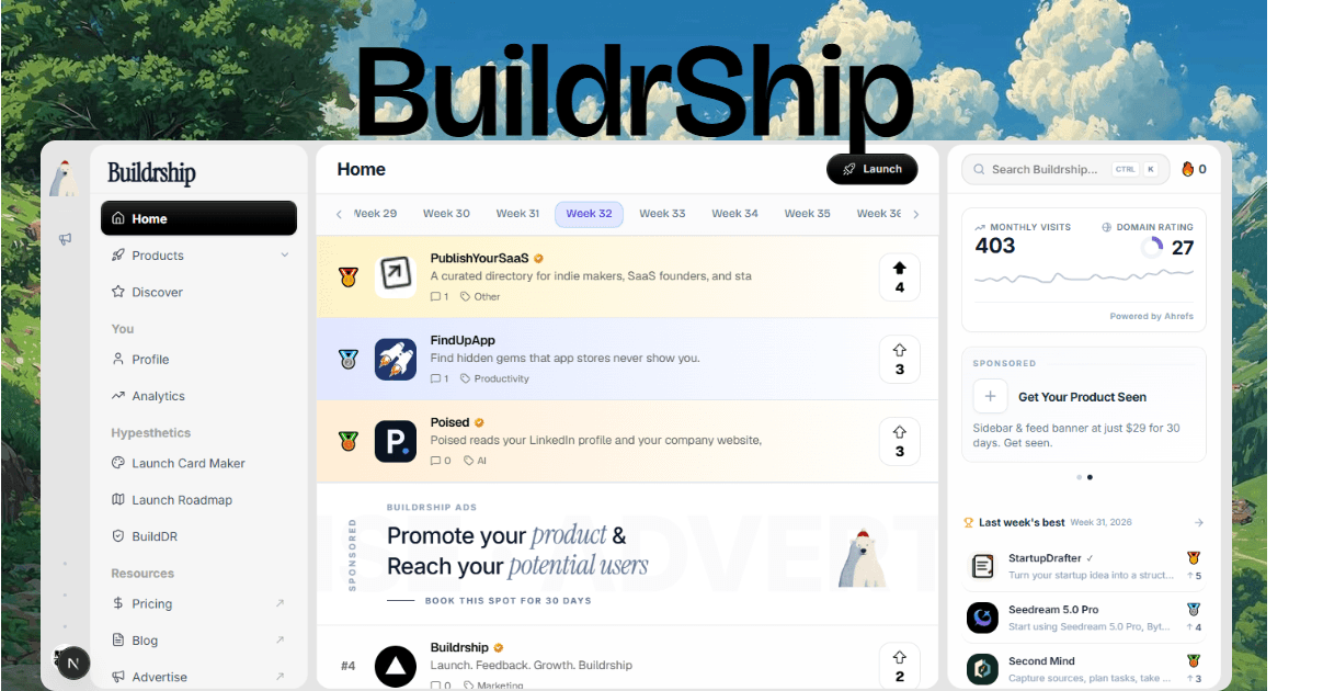 Buildrship — Curated Launch Platform image 1