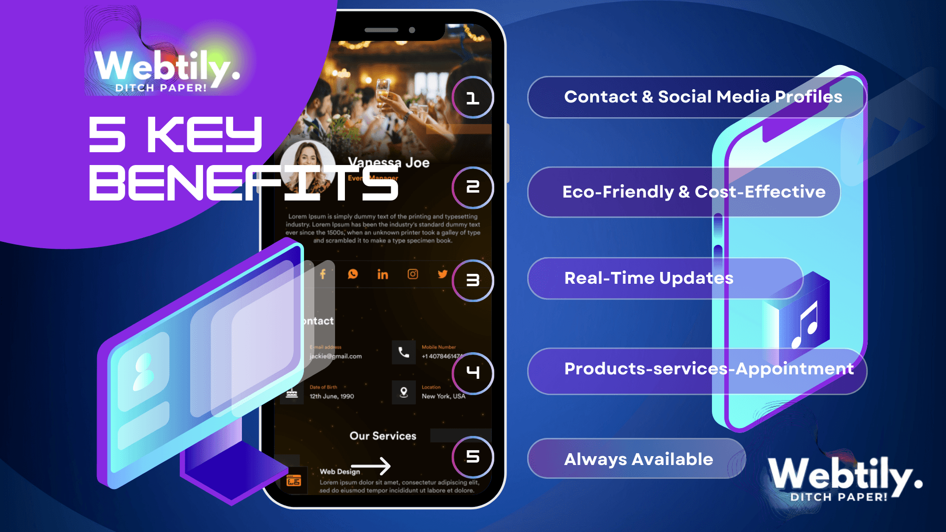 Webtily - Smart digital business cards Maker image 2