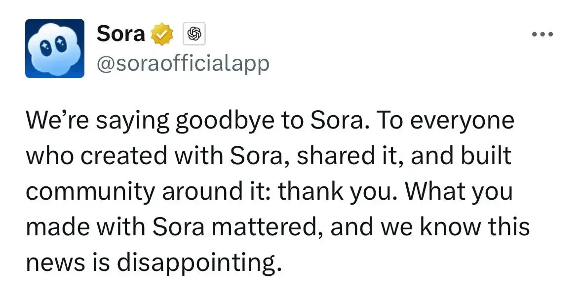 Sora is dead. 