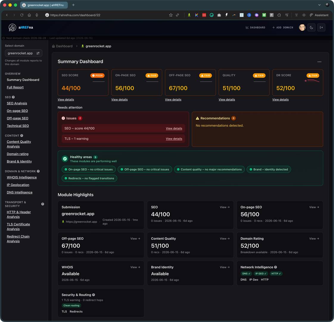 aHREFna - Domain Intelligence. Engineered. image 1