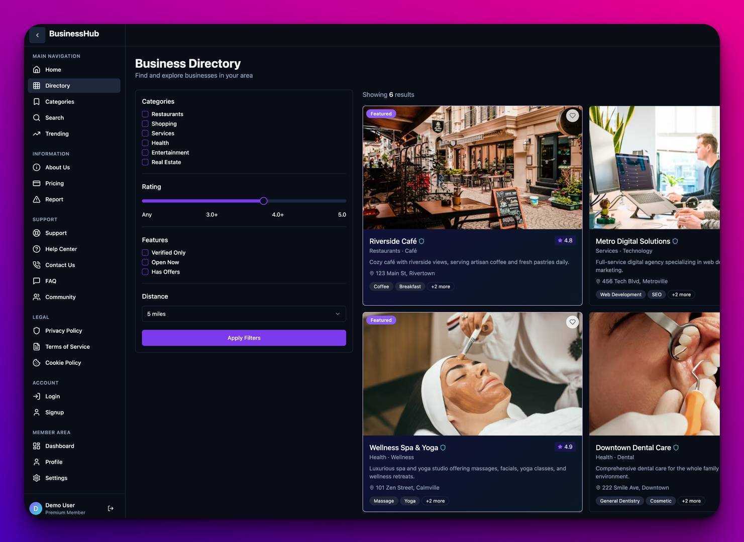 BusinessHub - Business Directory Platform image 2
