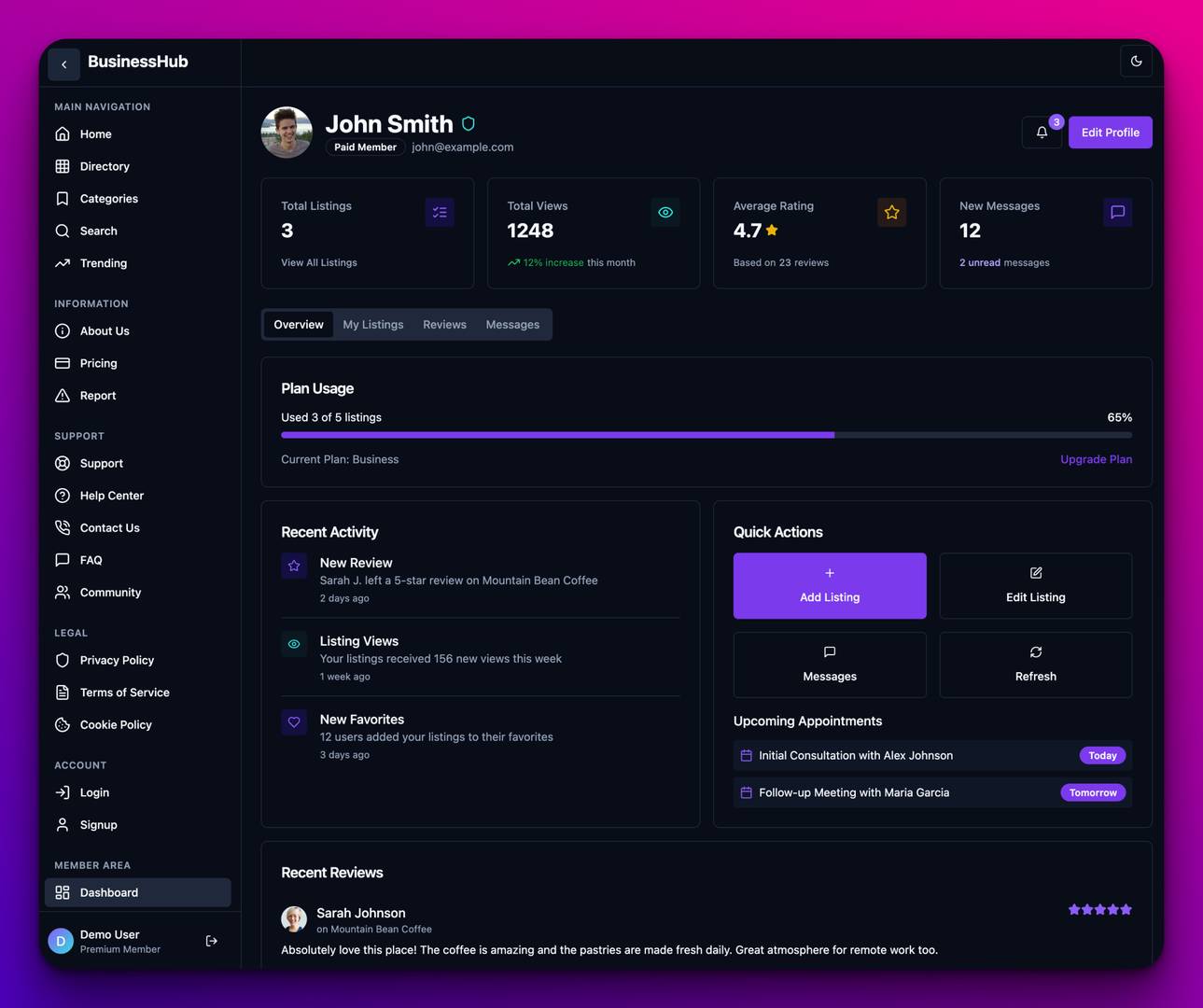 BusinessHub - Business Directory Platform image 3