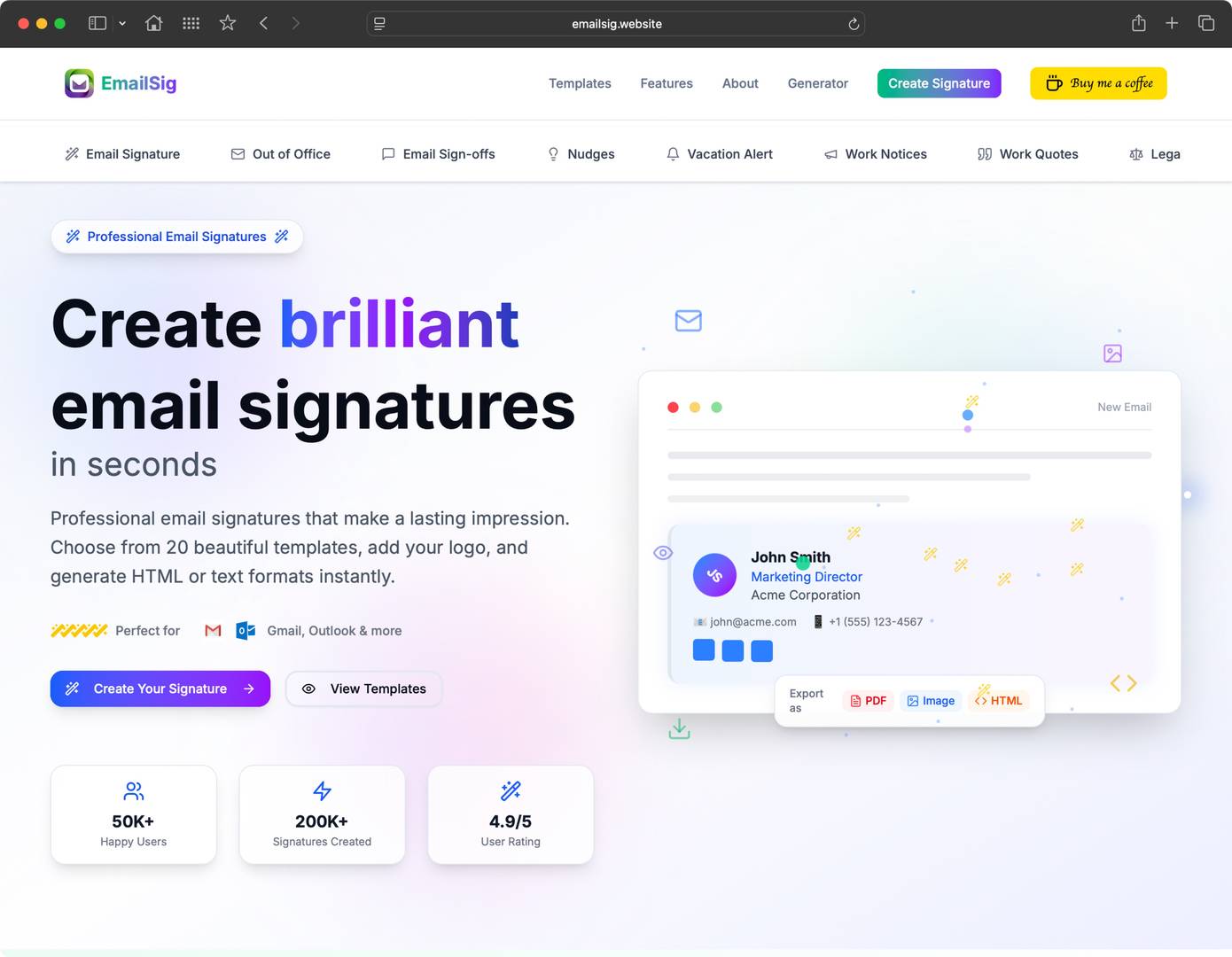 EmailSig - Pro Email Signature Generator image 2