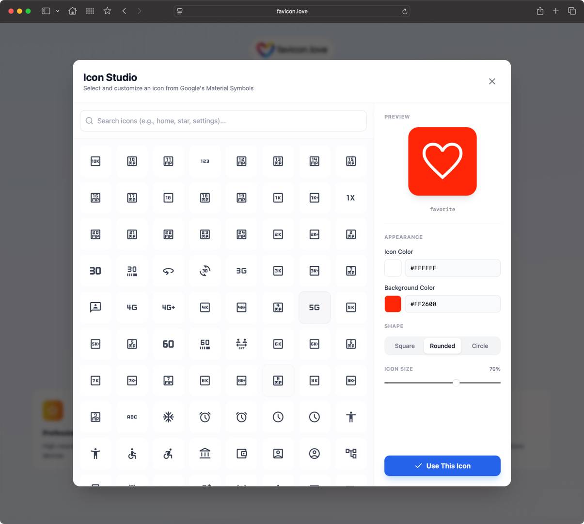 favicon.love - Professional Favicon Generator image 4