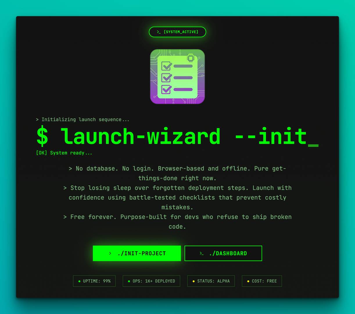 Launch Wizard / Checklist Manager image 2