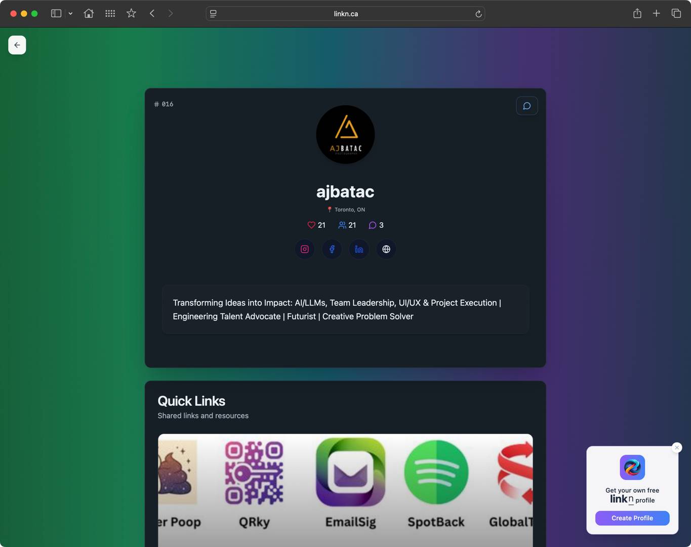 Linkn Canadian Profile image 3