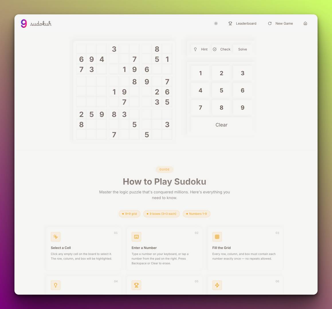 Sudokuh — Free Open-Source Sudoku Game image 3