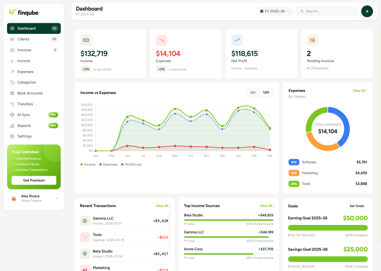 Finqube – Finance Manager for Freelancers image 2