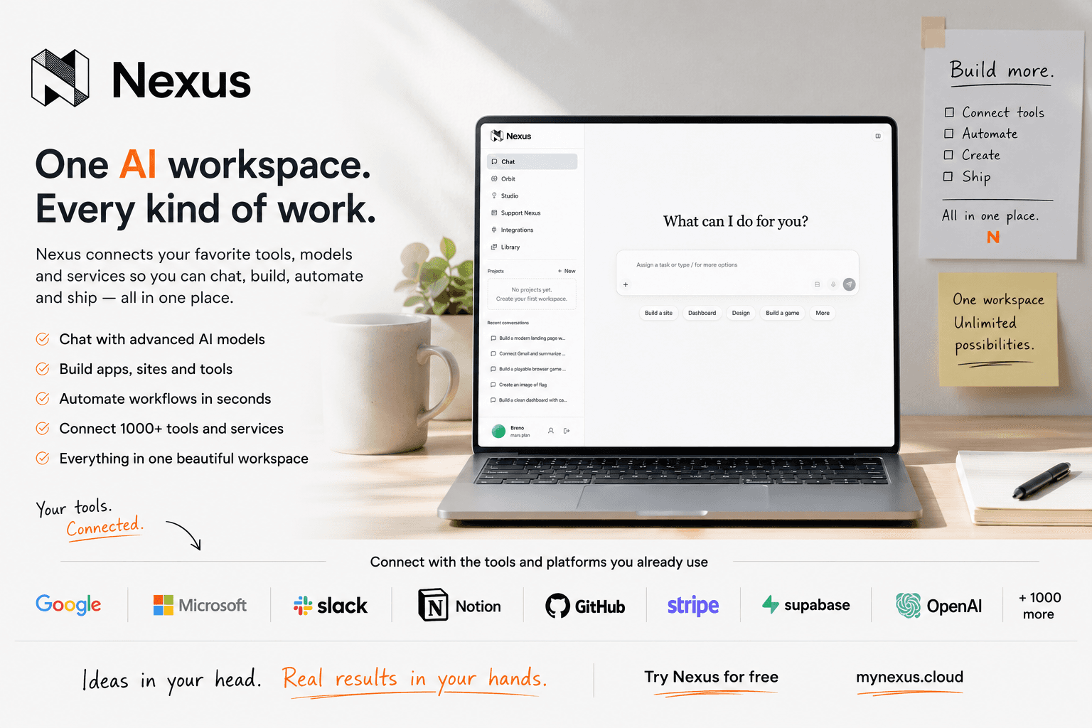 Nexus — One intelligence workspace image 1
