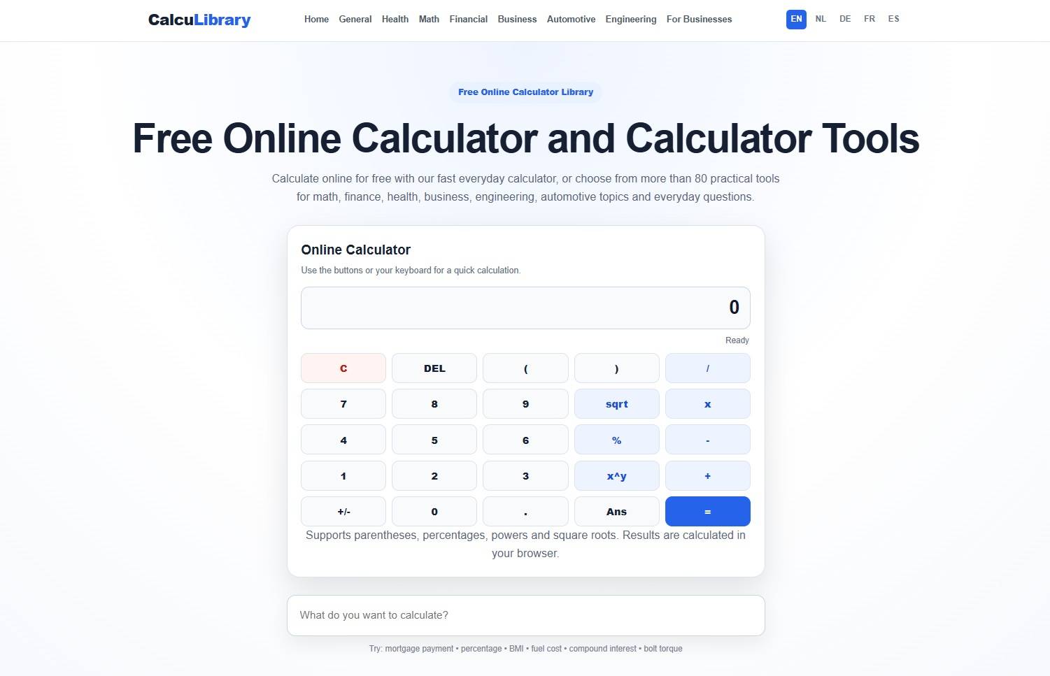 Online Calculators | CalcuLibrary image 1