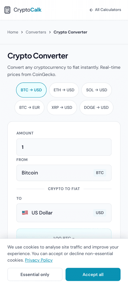 CryptoCalk — 93 Free Crypto Calculators image 2