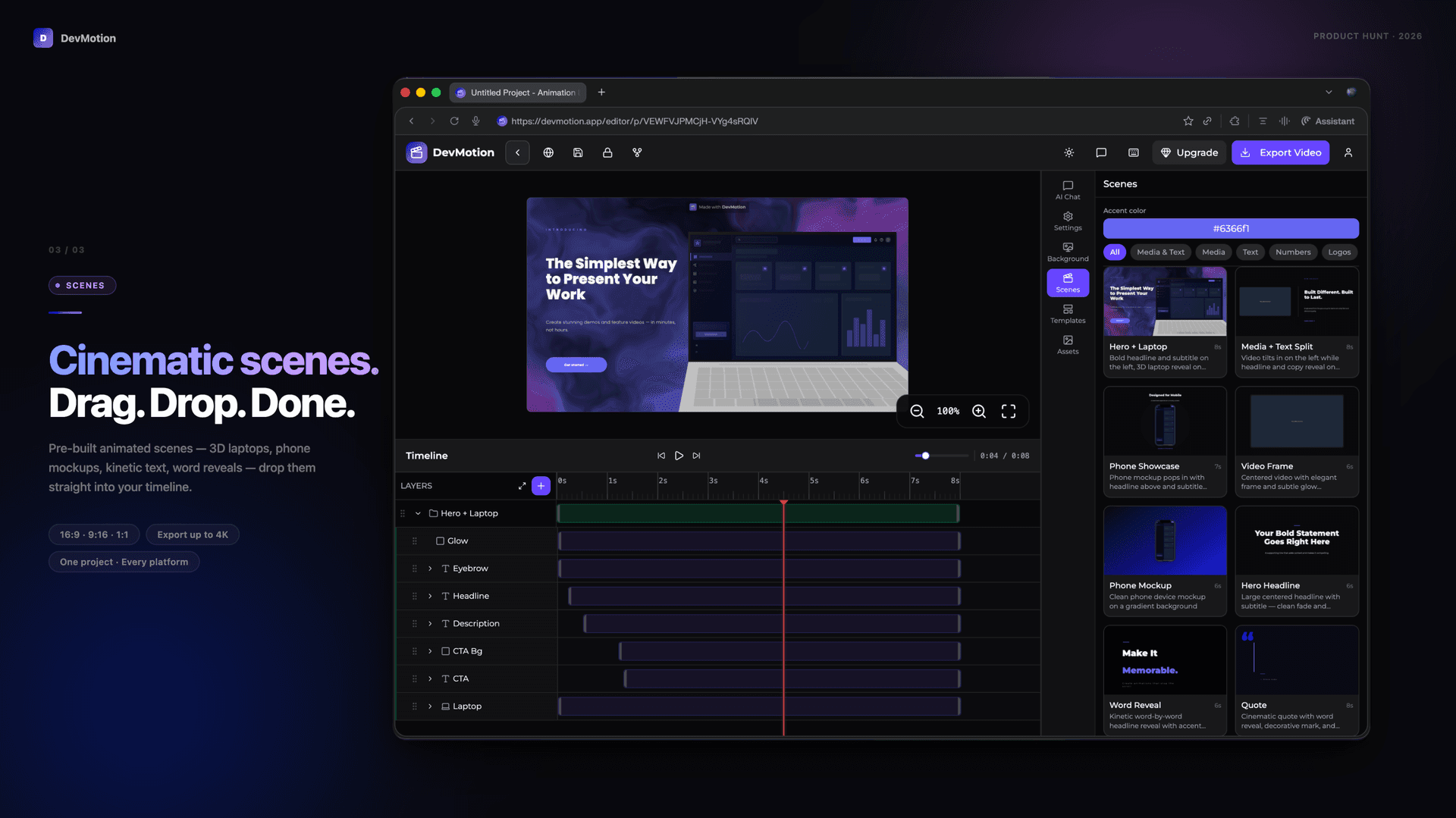 DevMotion - AI Video Editor image 4