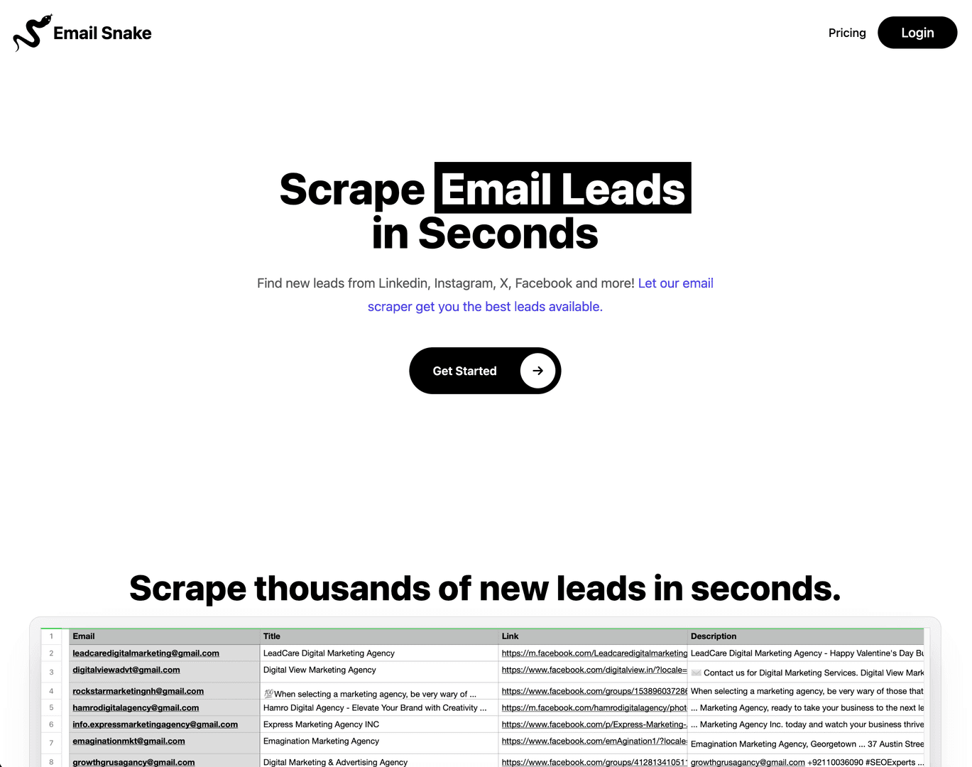 Email Snake | Facebook Email Finder image 1