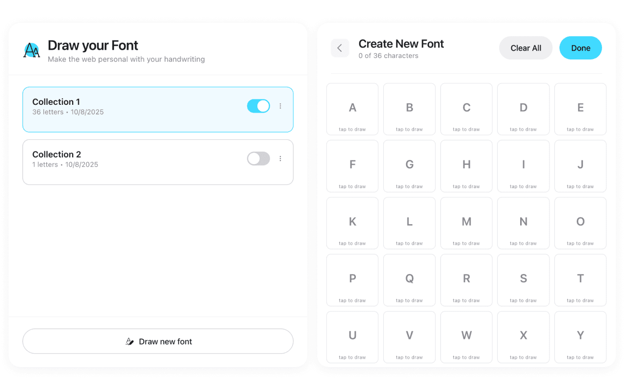 Draw your Font - Chrome Extension image 2