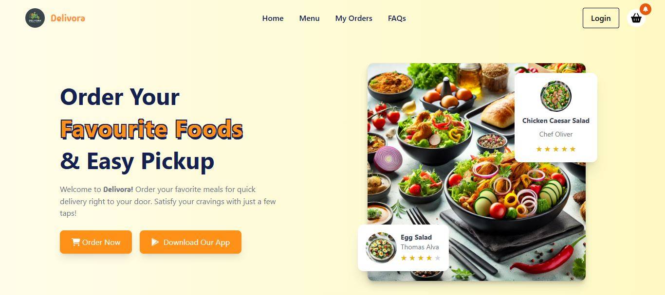 Delivora – A Full-Stack Food Delivery Platform image 1