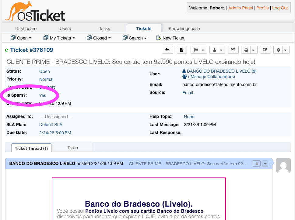 OSTicket Spamblock image 3