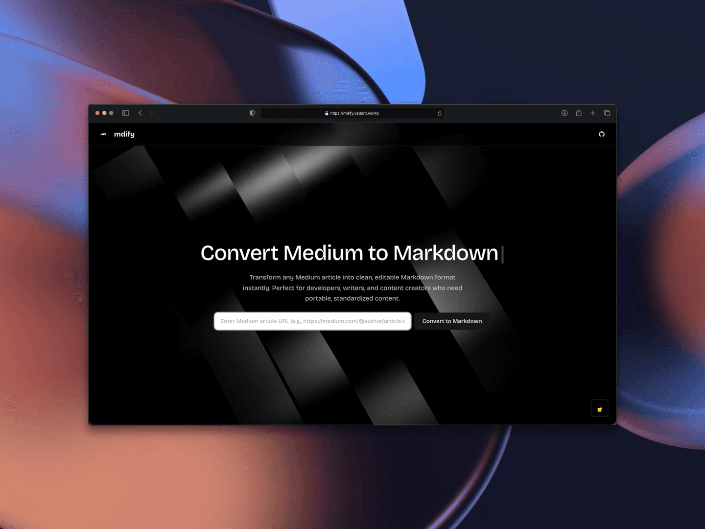 mdify - Convert Medium Articles to Markdown image 2