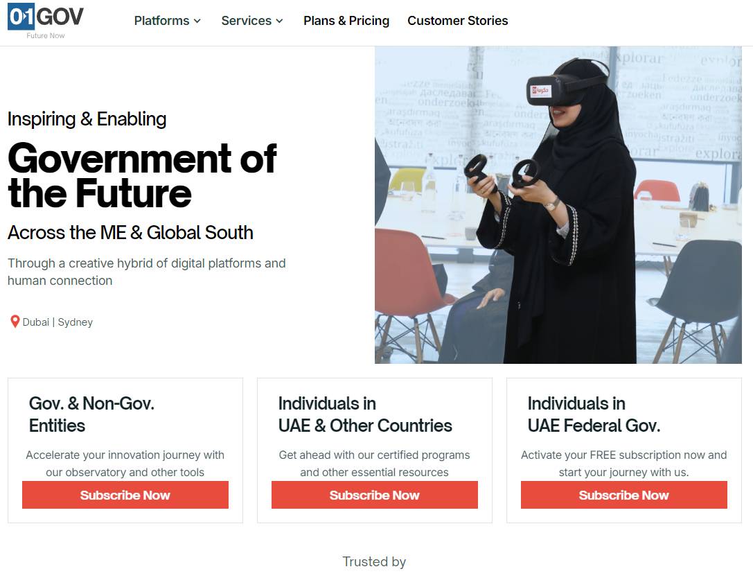 01Gov.com Government digital transformation portal