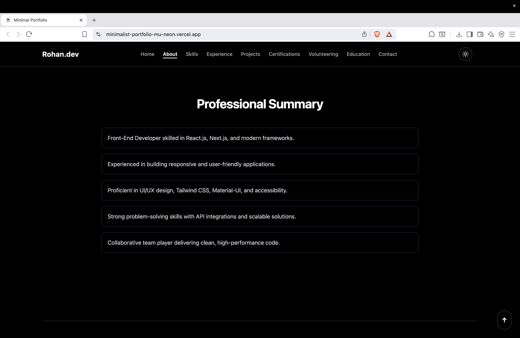 Minimal Portfolio image 3