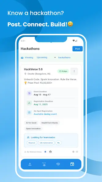 HackMate – Find Your Perfect Hackathon Teamma image 4