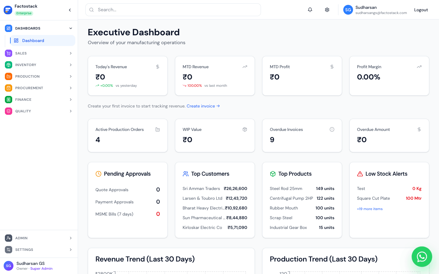 Factostack - Manufacturing ERP image 2
