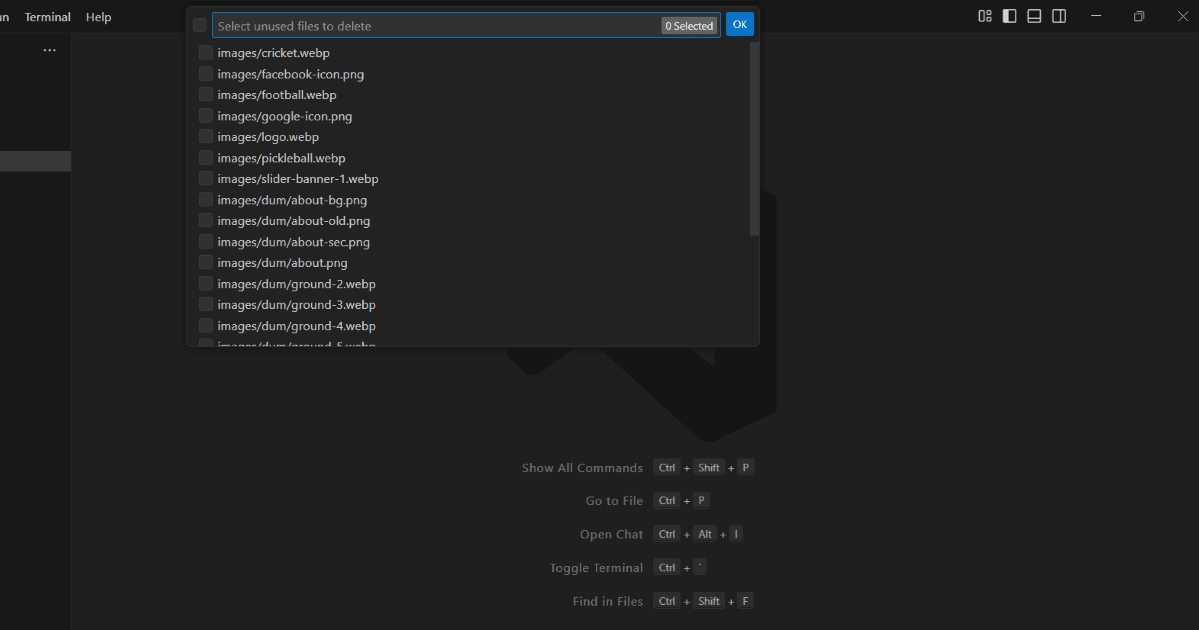 Unused Assets Remover - VS Code Extension image 1