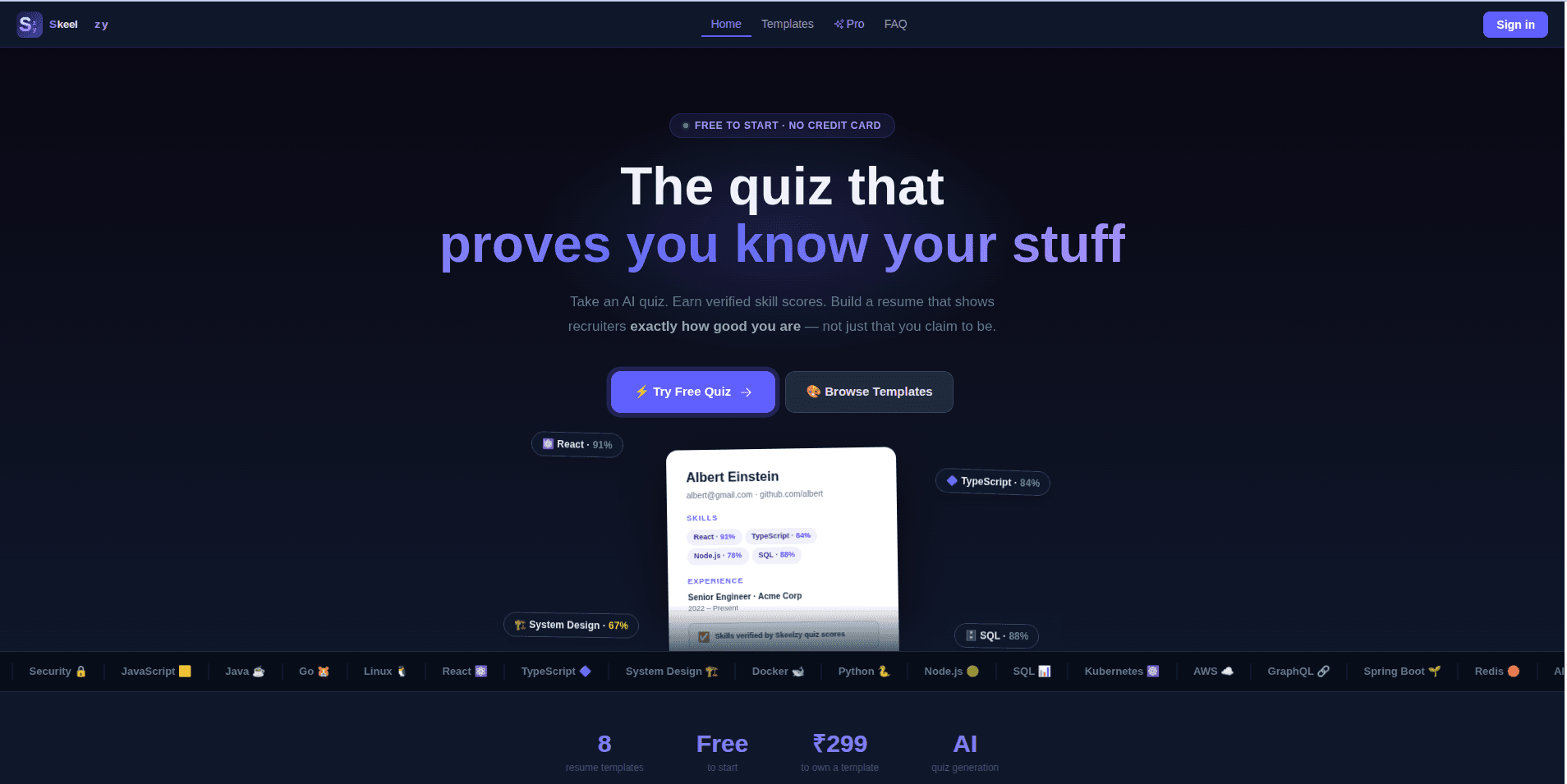 Skeelzy – Verified Skills for Developers image 1