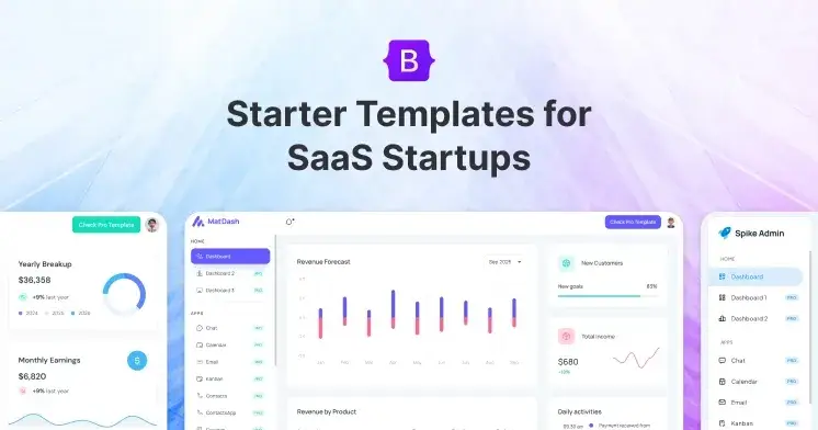 Bootstrap Starter Templates to Build Your SaaS Products, Startups, Websites