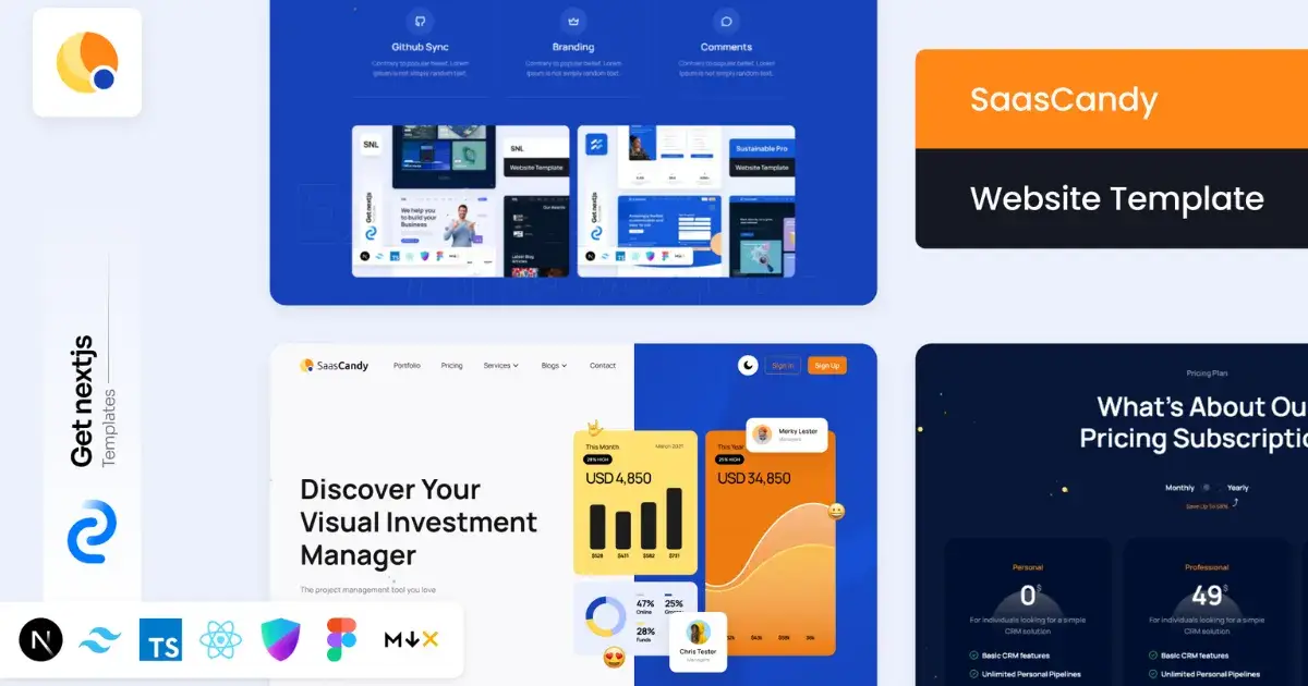 SassCandy Free & Open Source Nextjs Template for SaaS Projects