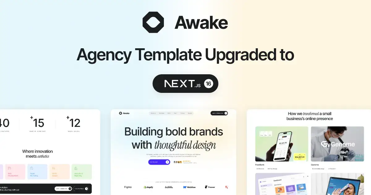 Awake: The Next.js Agency Template That Helps You Look Smarter 🚀