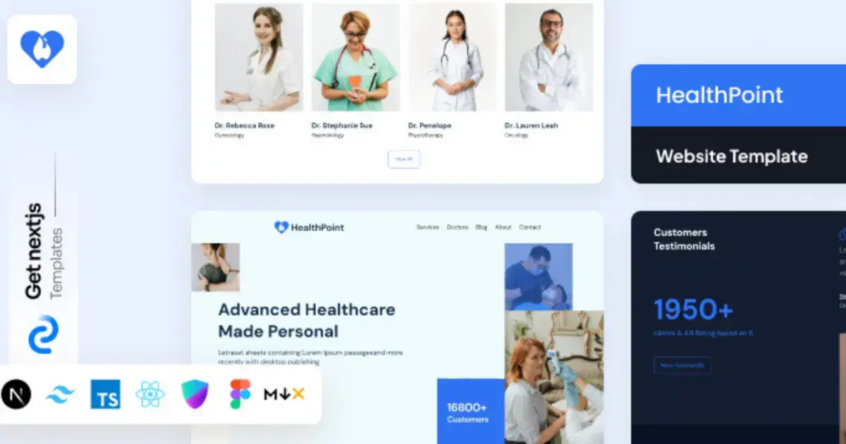 Create Stunning Healthcare & Medical Websites with Healthpoint Pro Next.js Template
