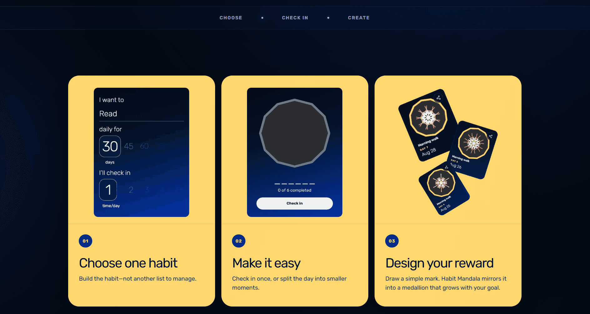 Habit Mandala Website image 2