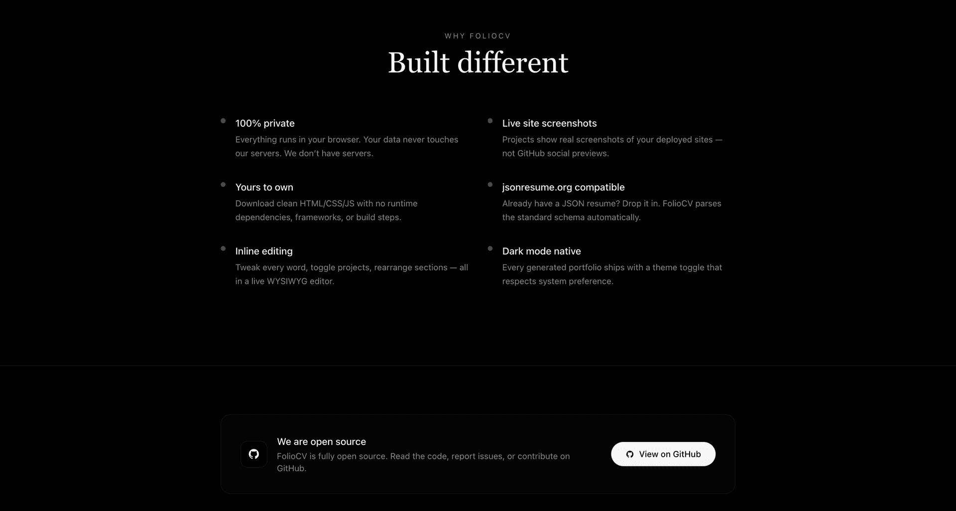 FolioCV — Resume to portfolio, in seconds image 2