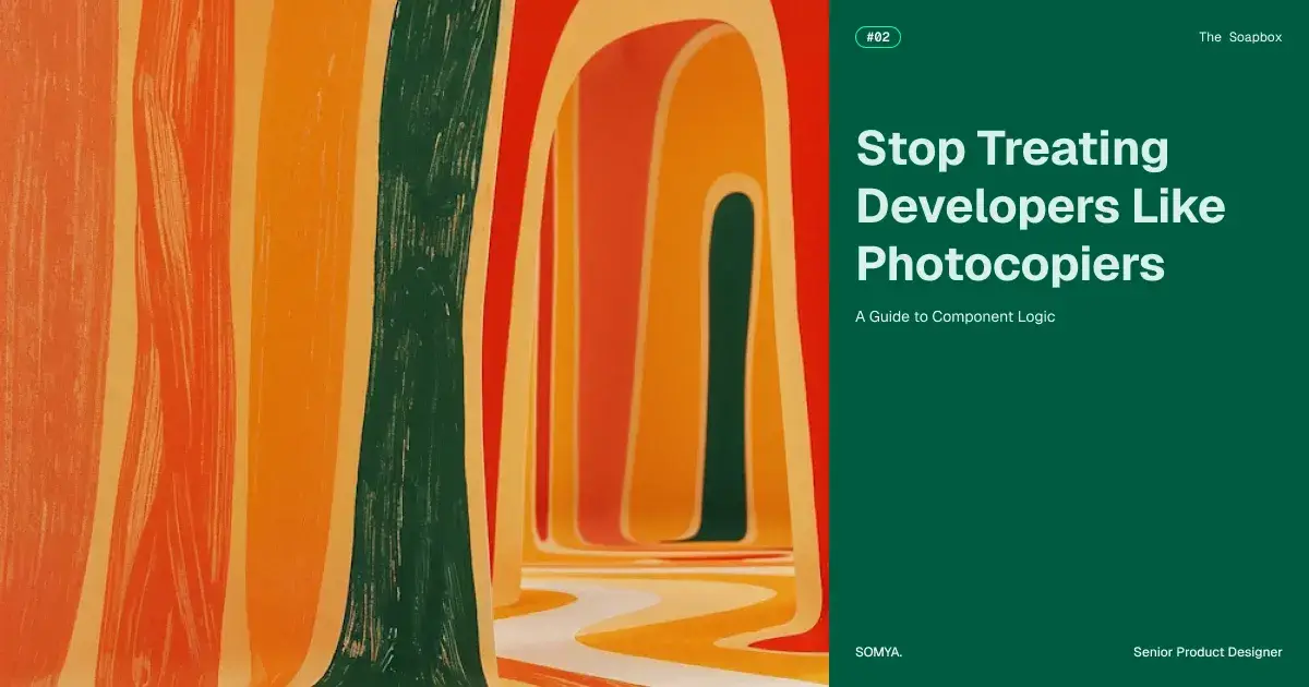 Stop treating Developers like Photocopiers