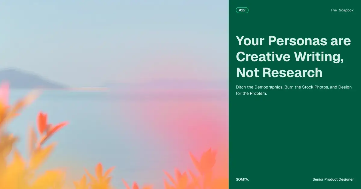 Your Personas are Creative Writing, Not Research