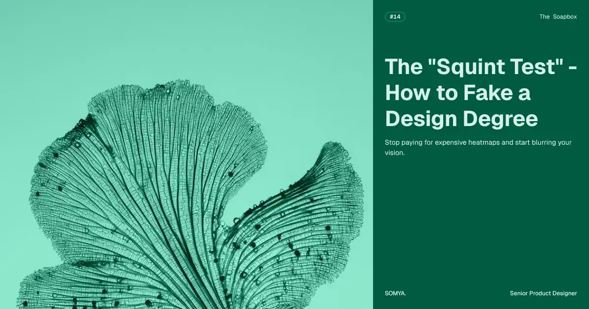 The "Squint Test" - How to Fake a Design Degree