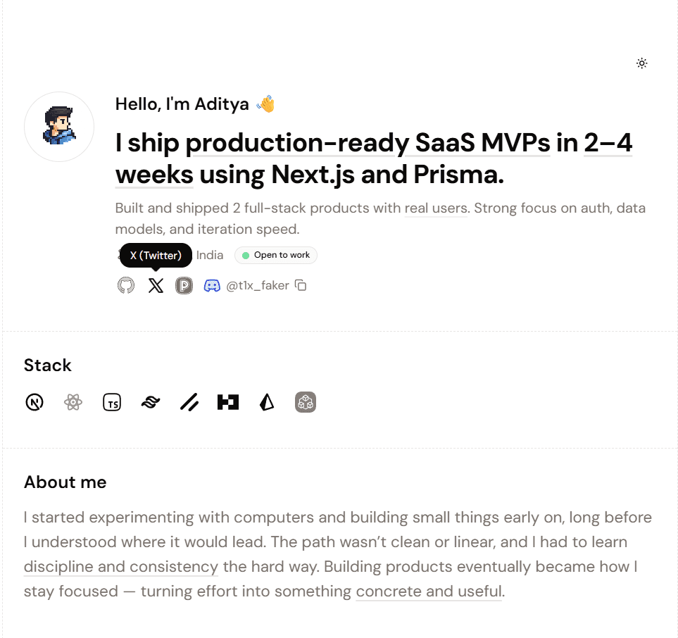 Aditya Portfolio image 1