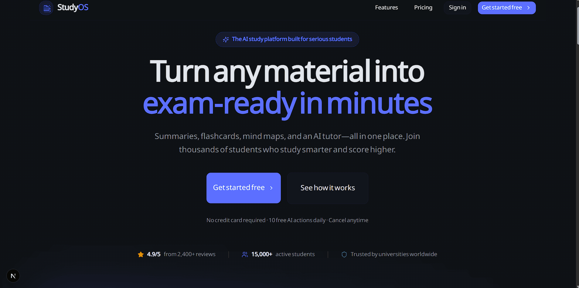 StudyOS - Study Smarter with AI image 1