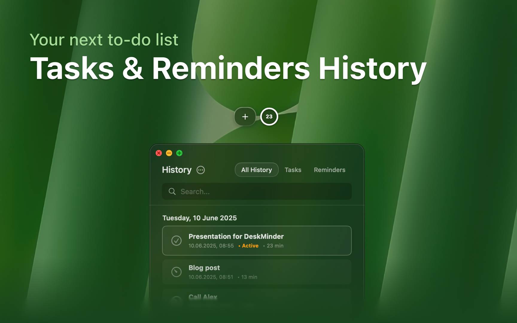 DeskMinder². Reminders & Tasks image 3