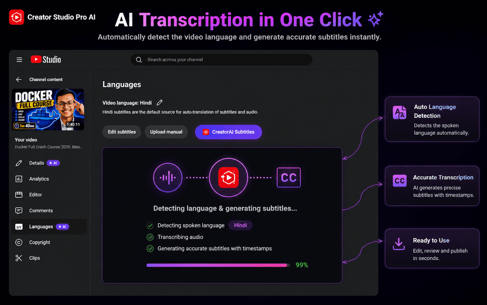 Creator Studio Pro AI for Youtubers image 3
