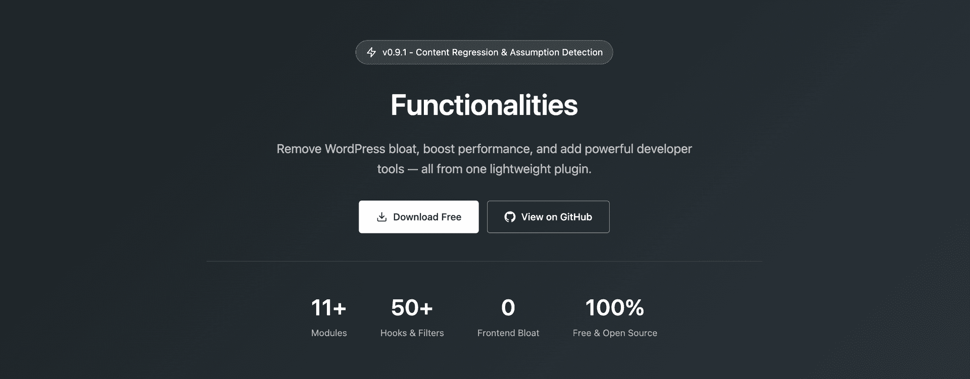 Functionalities - Modular WordPress Plugin image 1