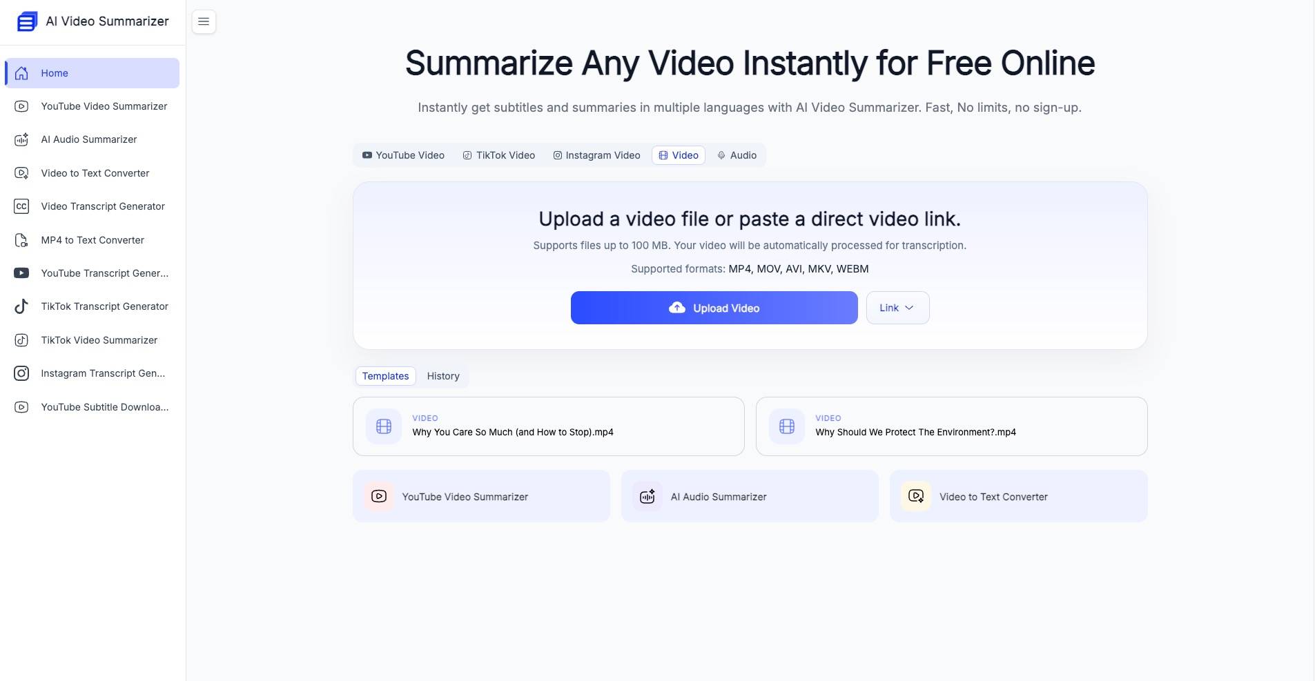 AI Video Summarizer image 1